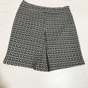 Trulli Skirt Anthropologie Stretch Woven Knit Geometric Pattern Black White Sz 4